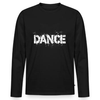 Danse - T-shirt manches longues Premium bio Homme - noir - Devant - Nico (187cm)