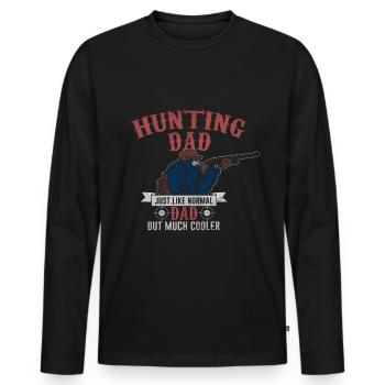 Chasse Chasse - T-shirt manches longues Premium bio Homme - noir - Devant - Nico (187cm)