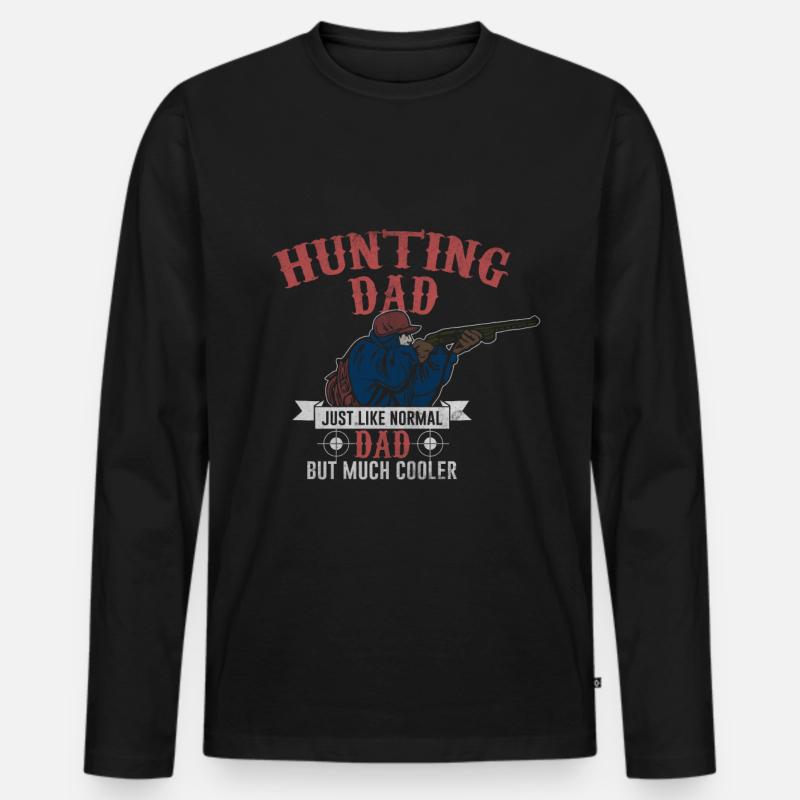 Jagen Hunting - Männer Premium Bio Langarmshirt - Schwarz