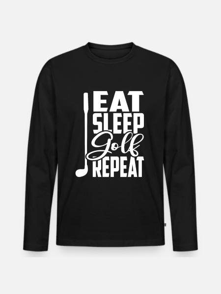 Golf - Männer Premium Bio Langarmshirt - Schwarz