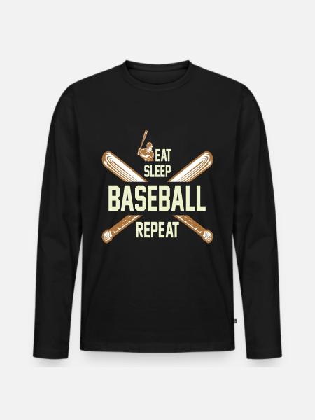 baseball - Men's Premium Organic Long Sleeve Shirt - black