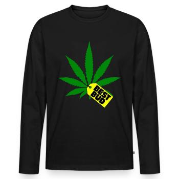 Kiffen Kiffer Geschenk Kiffer Zubehör Kiffenset - Männer Premium Bio Langarmshirt - Schwarz - Vorne - Nico (187cm)