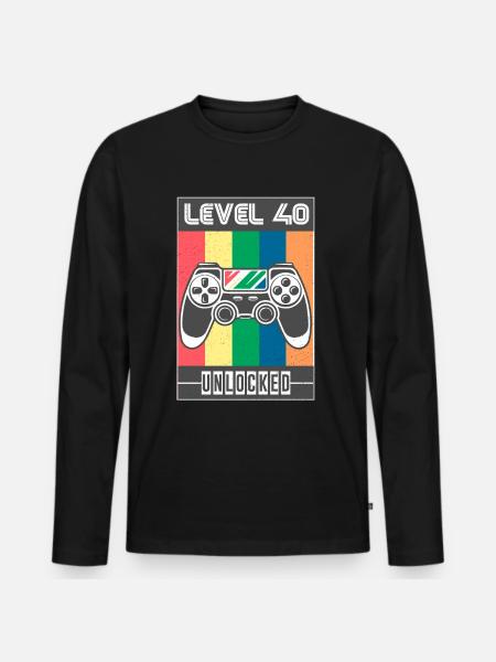 40.Geburtstag 40 jahre 40.Geburtstag Mann 40 - Männer Premium Bio Langarmshirt - Schwarz