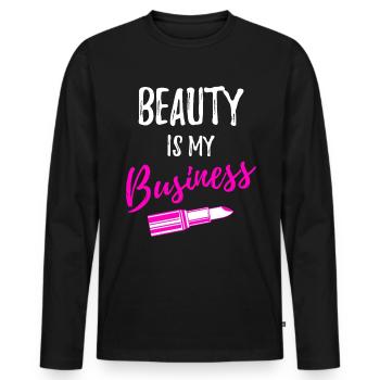 Kosmetikerin Kosmetik kosmetiker - Männer Premium Bio Langarmshirt - Schwarz - Vorne - Nico (187cm)