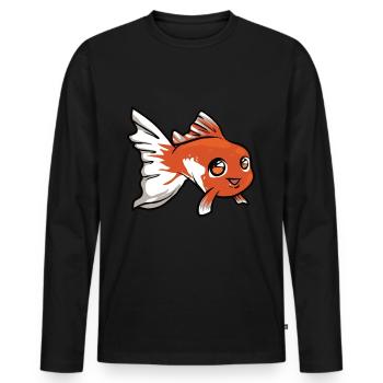 Goldfish - Men's Premium Organic Long Sleeve Shirt - black - Front - Nico (187cm)