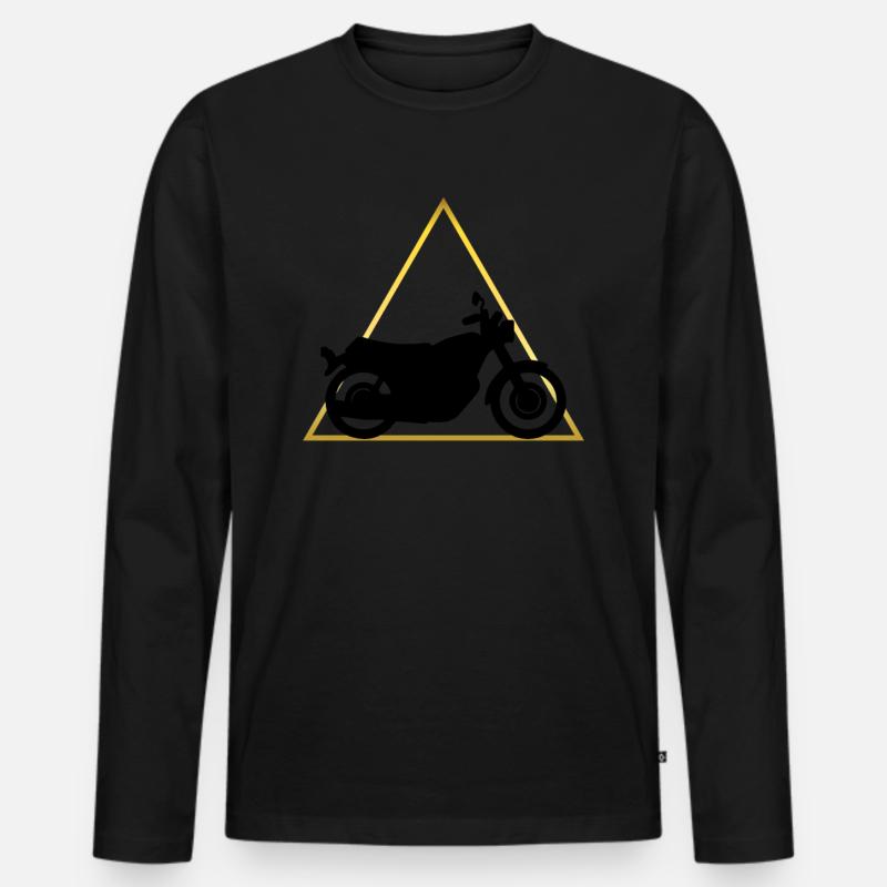 MOTORCYCLE - Männer Premium Bio Langarmshirt - Schwarz