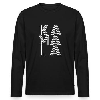 Kamala Harris vote - Männer Premium Bio Langarmshirt - Schwarz - Vorne - Nico (187cm)