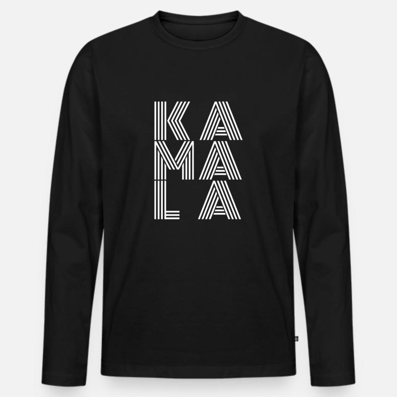 Kamala Harris vote - Männer Premium Bio Langarmshirt - Schwarz