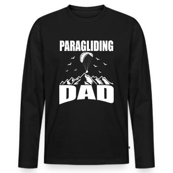 Gleitschirm Piloten Paraglider Paragliding Dad - Männer Premium Bio Langarmshirt - Schwarz - Vorne - Nico (187cm)