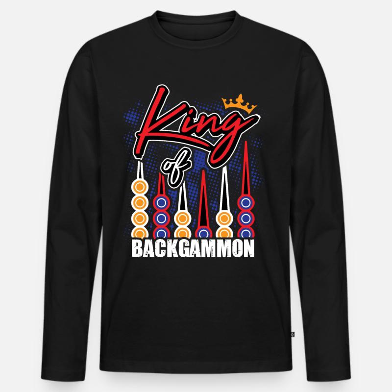 Backgammon Backgammon Spiel Backgammon King - Männer Premium Bio Langarmshirt - Schwarz
