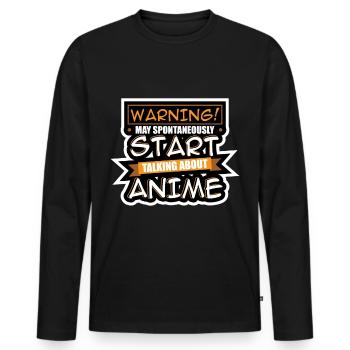 Anime series - Men's Premium Organic Long Sleeve Shirt - black - Front - Nico (187cm)