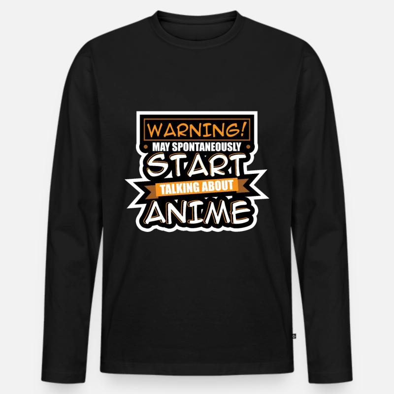Anime Serien - Männer Premium Bio Langarmshirt - Schwarz