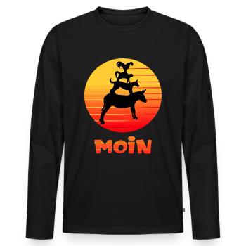Bremer Stadtmusikanten from Bremen - Men's Premium Organic Long Sleeve Shirt - black - Front - Nico (187cm)