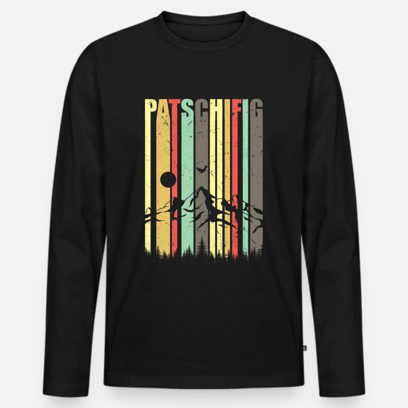 Patschifig - Männer Premium Bio Langarmshirt - Schwarz