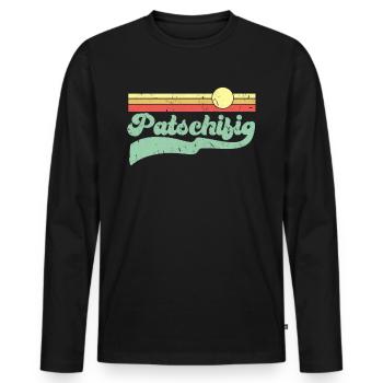 Paresseux - T-shirt manches longues Premium bio Homme - noir - Devant - Nico (187cm)
