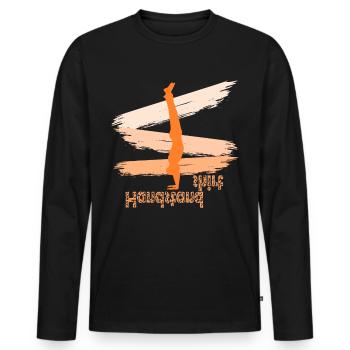 perfekter Handstand, Handstand shirt - Männer Premium Bio Langarmshirt - Schwarz - Vorne - Nico (187cm)