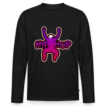 Hip Hop Hip Hop Clothing Hip Hop Party - Men's Premium Organic Long Sleeve Shirt - black - Front - Nico (187cm)