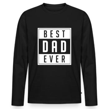 Best Dad - Men's Premium Organic Long Sleeve Shirt - black - Front - Nico (187cm)