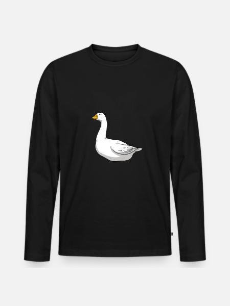 goose - Men's Premium Organic Long Sleeve Shirt - black