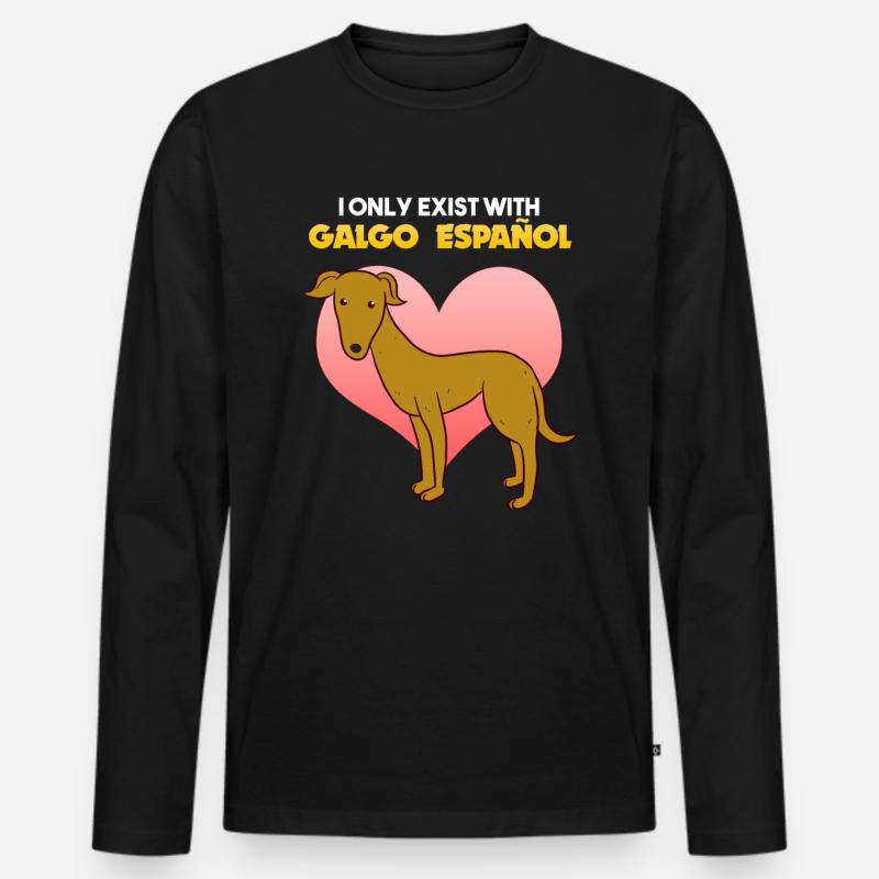 Galgo Español - Männer Premium Bio Langarmshirt - Schwarz