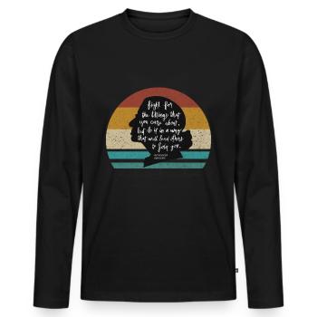 Fight For The Things You Care About Notorious RBG - Men's Premium Organic Long Sleeve Shirt - black - Front - Nico (187cm)