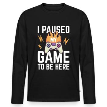 Lustiges Gamer geschenk Für Jungen Und Mädchen - Männer Premium Bio Langarmshirt - Schwarz - Vorne - Nico (187cm)