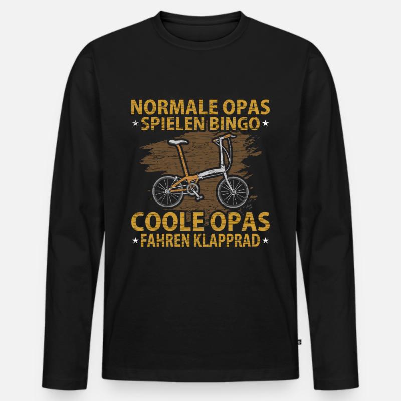 Klapprad - Männer Premium Bio Langarmshirt - Schwarz