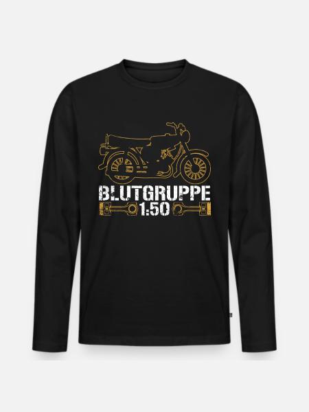 Mofa Zubehör - Mofa - Männer Premium Bio Langarmshirt - Schwarz
