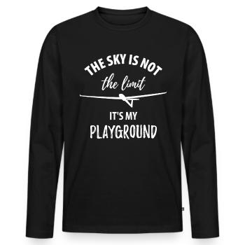 Glider gliding glider pilot pilot - Men's Premium Organic Long Sleeve Shirt - black - Front - Nico (187cm)