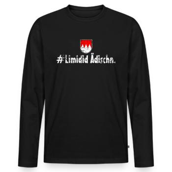 Limidid Ädischn Franke Fränkisch Franken Wappen Lu - Männer Premium Bio Langarmshirt - Schwarz - Vorne - Nico (187cm)