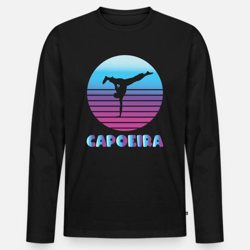 Capoeira Handstand - Männer Premium Bio Langarmshirt - Schwarz
