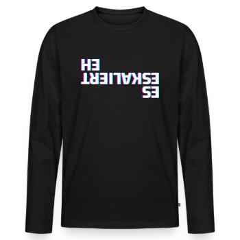 Il s'aggrave de toute façon Idée cadeau Vaporwave Glitch - T-shirt manches longues Premium bio Homme - noir - Devant - Nico (187cm)