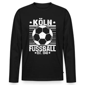 Cologne football club present gift idea - Men's Premium Organic Long Sleeve Shirt - black - Front - Nico (187cm)