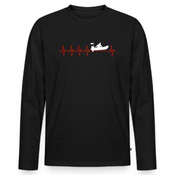 CANOT - T-shirt manches longues Premium bio Homme - noir - Devant - Nico (187cm)