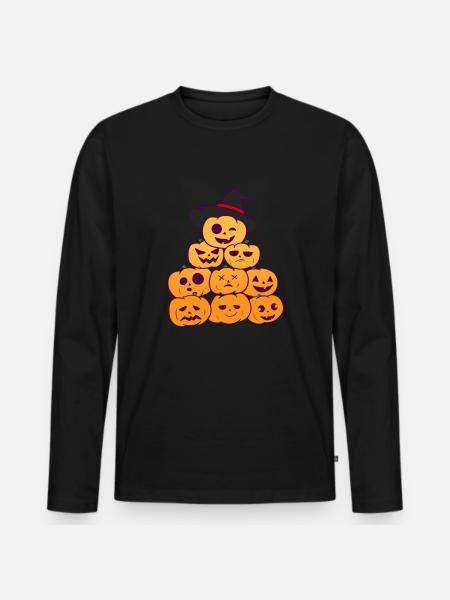 Pumpkins - Men's Premium Organic Long Sleeve Shirt - black
