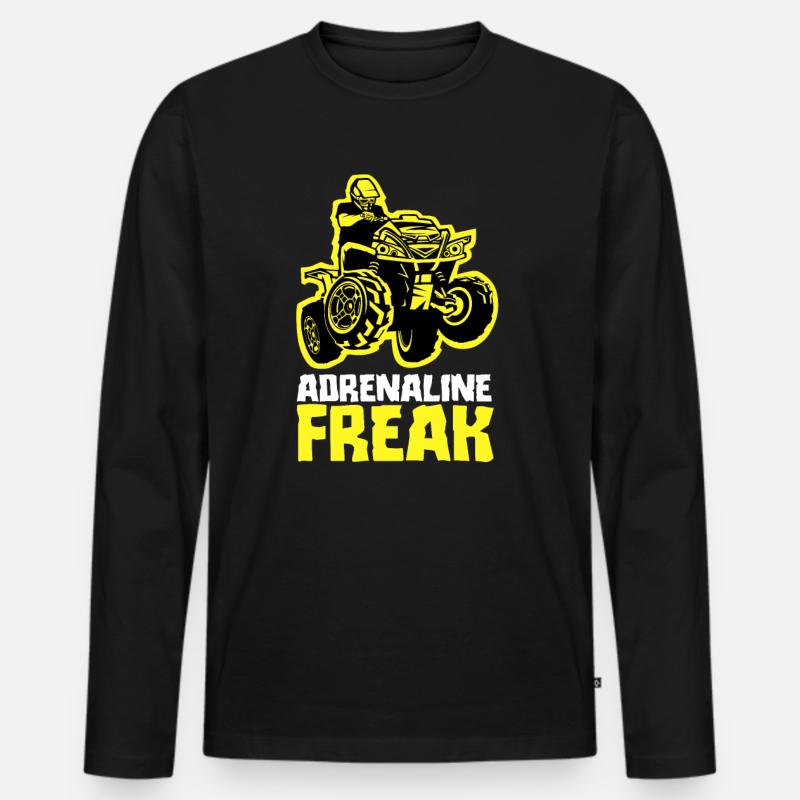 Quad Bike - Quad - Männer Premium Bio Langarmshirt - Schwarz