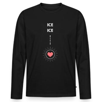 Pregnancy gifts - Men's Premium Organic Long Sleeve Shirt - black - Front - Nico (187cm)