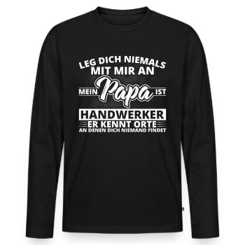 Handwerker Geschenke - Handwerker - Männer Premium Bio Langarmshirt - Schwarz - Vorne - Nico (187cm)