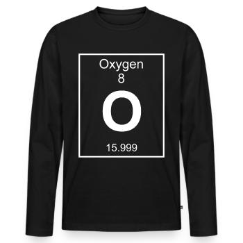 Oxygène Oxygène élément chimique chimique - T-shirt manches longues Premium bio Homme - noir - Devant - Nico (187cm)