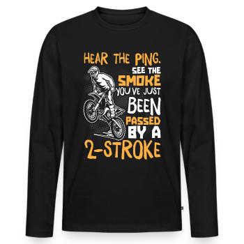 Motocross Motocross Women Motocross - Men's Premium Organic Long Sleeve Shirt - black - Front - Nico (187cm)