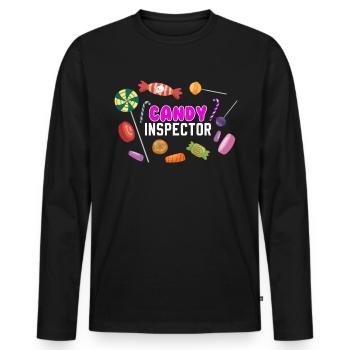 Sweets - Men's Premium Organic Long Sleeve Shirt - black - Front - Nico (187cm)