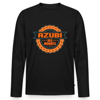 Azubi Des Monats Ausbildung Auszubildender - Männer Premium Bio Langarmshirt - Schwarz - Vorne - Nico (187cm)