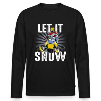 Let It Snow - Cadeau de motoneige pour motoneige - T-shirt manches longues Premium bio Homme - noir - Devant - Nico (187cm)