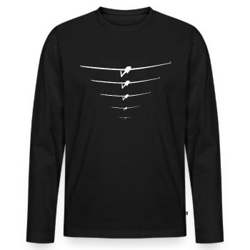 Glider pilot glider flying glider - Men's Premium Organic Long Sleeve Shirt - black - Front - Nico (187cm)