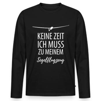 Glider pilot glider flying glider - Men's Premium Organic Long Sleeve Shirt - black - Front - Nico (187cm)