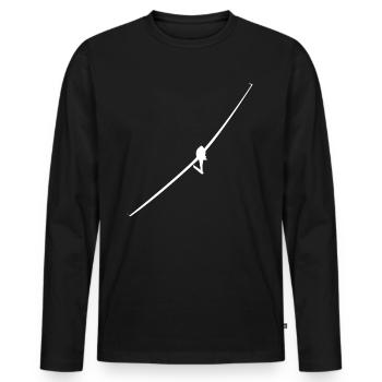 Glider pilot glider flying glider - Men's Premium Organic Long Sleeve Shirt - black - Front - Nico (187cm)