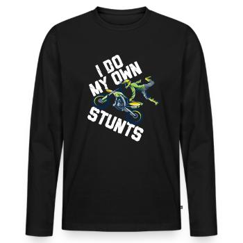Motocross motocross kids motocross machine - Men's Premium Organic Long Sleeve Shirt - black - Front - Nico (187cm)