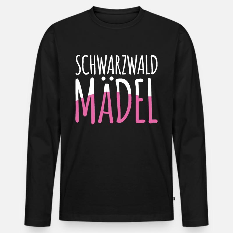 Schwarzwald - Männer Premium Bio Langarmshirt - Schwarz