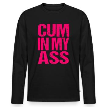 Sexe Proverbe Anal Porno Échangistes - T-shirt manches longues Premium bio Homme - noir - Devant - Nico (187cm)
