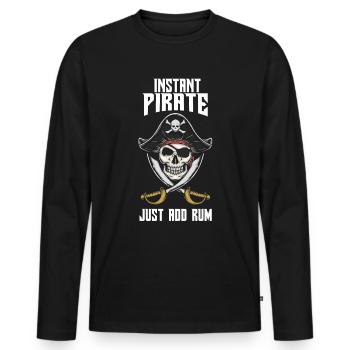 Pirate Pirate Kids Costume Pirate Anniversaire Pirate - T-shirt manches longues Premium bio Homme - noir - Devant - Nico (187cm)
